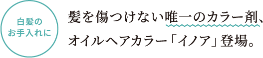 白髪のお手入れに